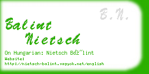 balint nietsch business card